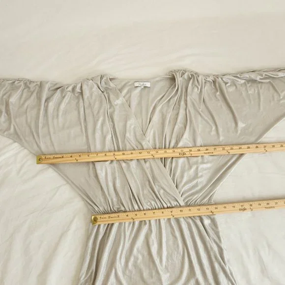 PARKER Silver Metallic Flattering Cocktail Mini Dress Size M NEW NO TAGS! - Picture 14 of 16